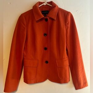 Banana Republic Factory Wool Lined Blazer Burnt Orange Size 2